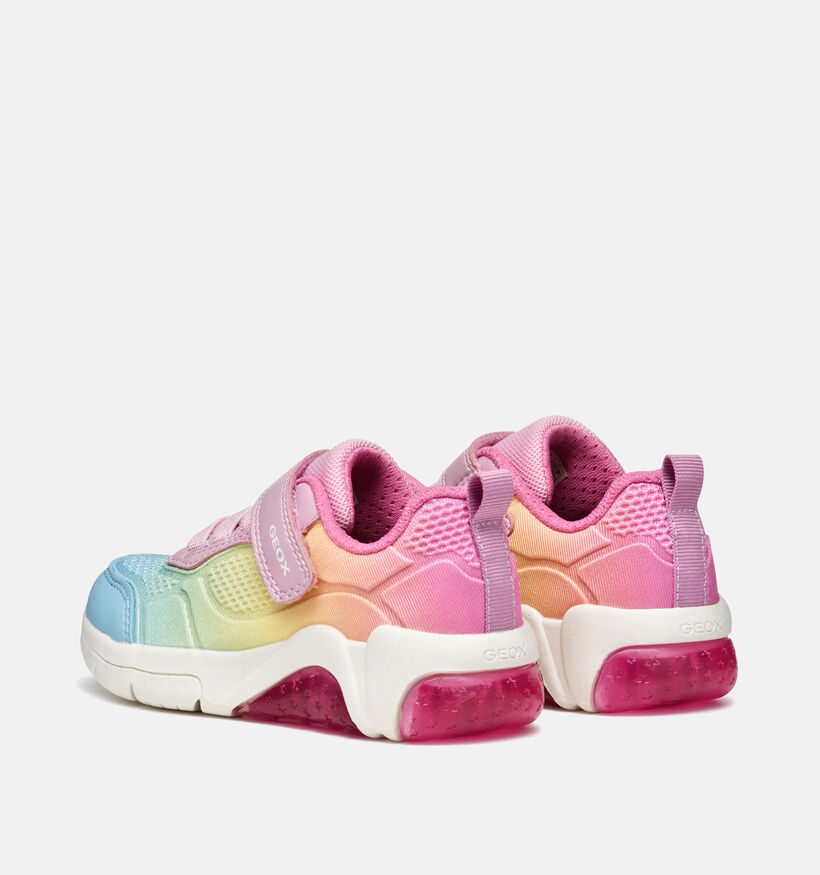 Geox J Fadinlight Baskets basses en Rose pour filles (368421) - pour semelles orthop&eacute;diques