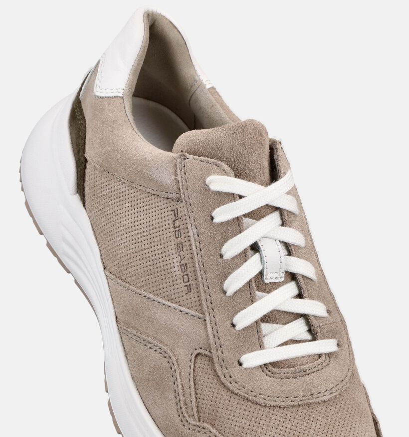 Pius Gabor Beige Su&egrave;de Veterschoenen voor heren (370325)