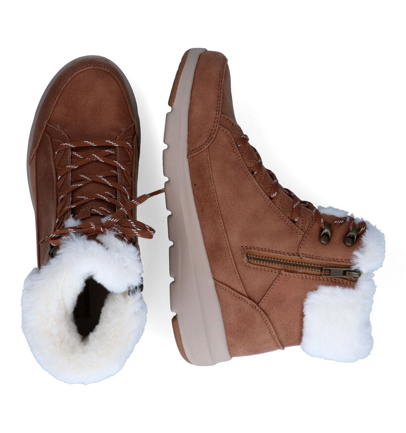 Skechers Glacial Ultra Bottines en Brun en textile (312804)