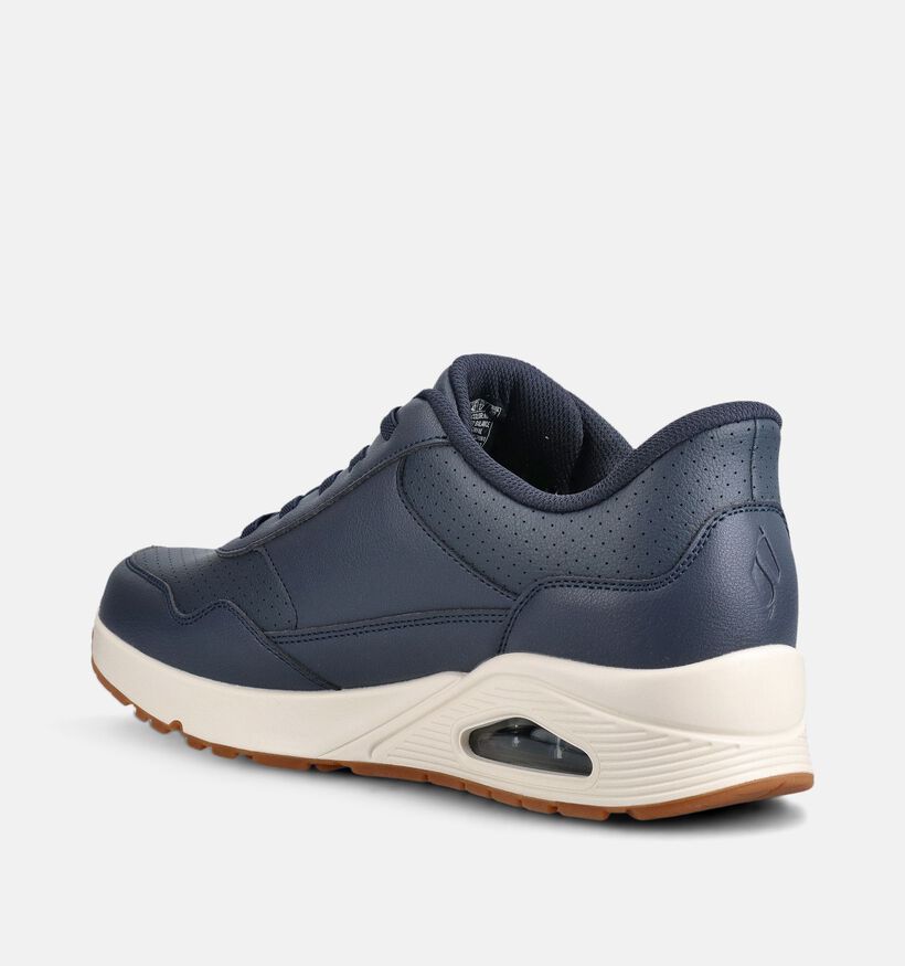Skechers Uno Banksia Luxe Donkerblauwe Sneakers voor heren (375634)