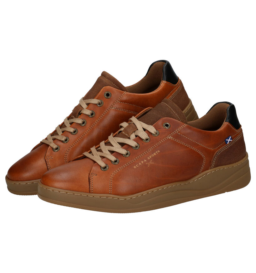 Scapa Cognac Veterschoenen in leer (281341)