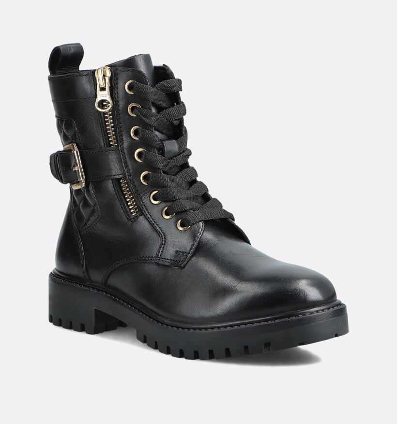 Milo & Mila Zwarte Veterboots voor meisjes (363421)