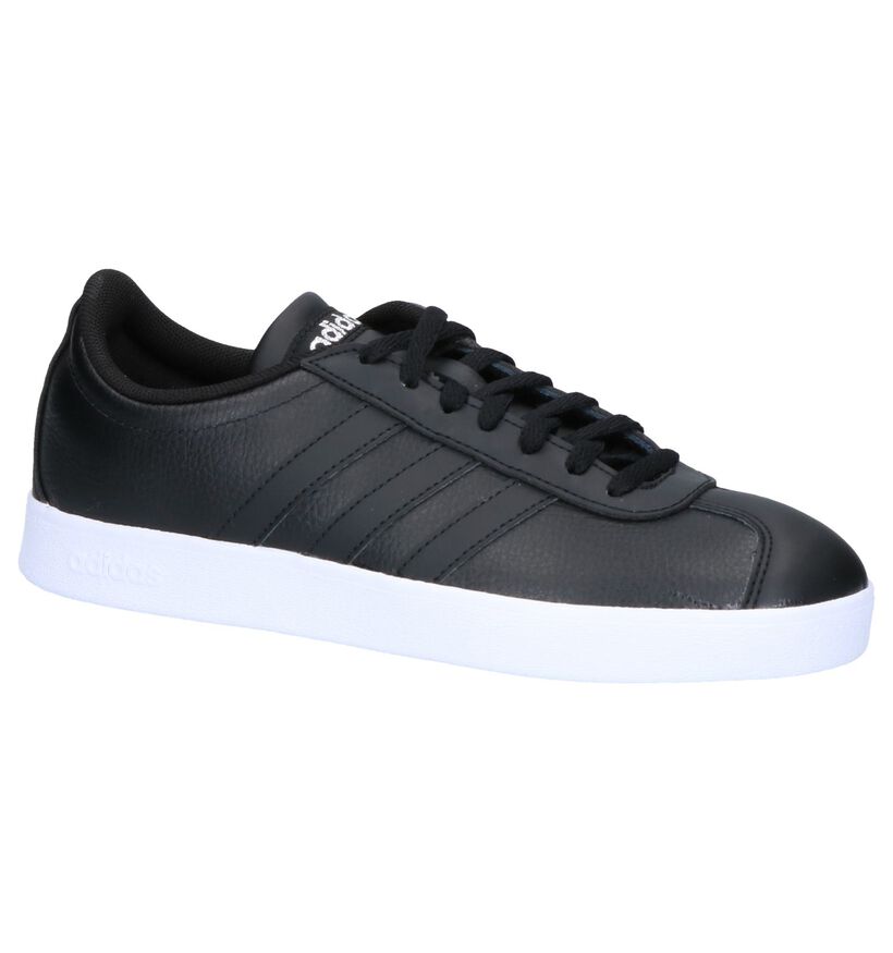 adidas VL Court 2.0 Baskets en Noir en cuir (252576)