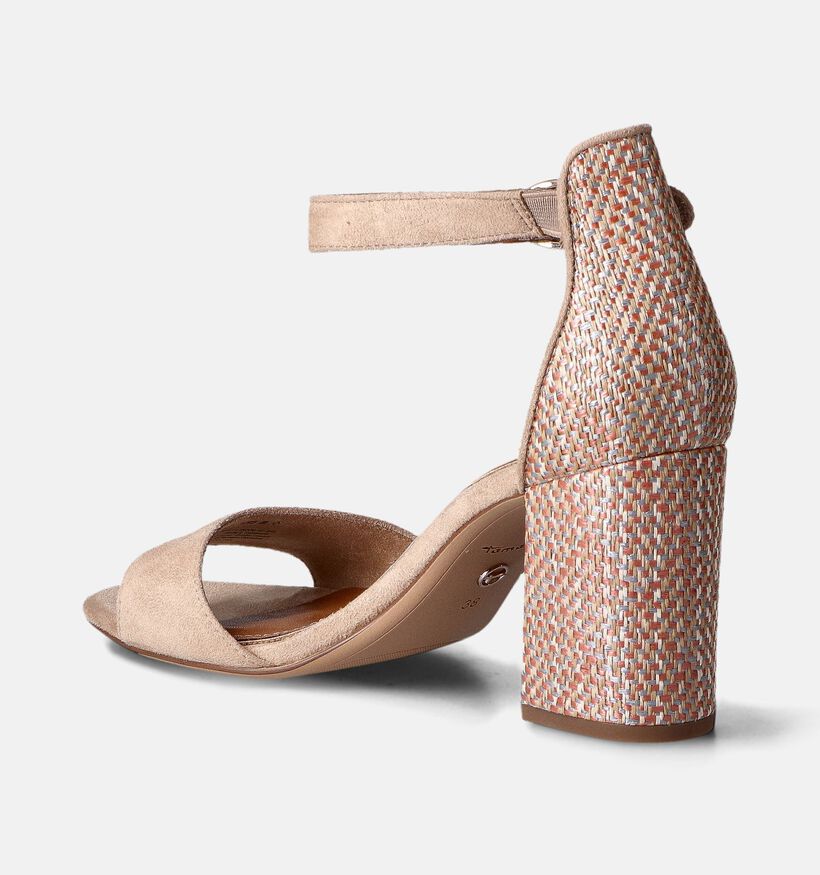 Tamaris Beige Sandalen met gesloten hiel voor dames (354399)