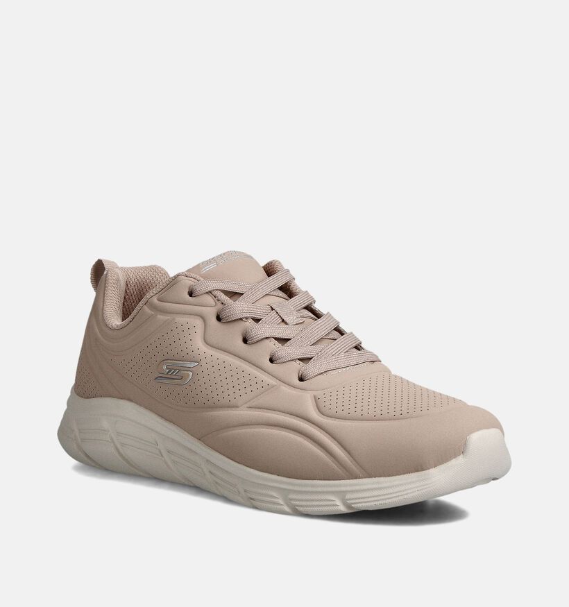 Skechers BOBS Sport Flex Baskets en Beige pour femmes (361039) - pour semelles orthopédiques