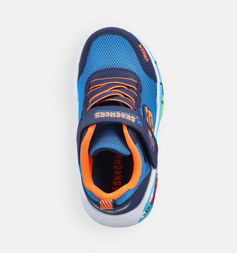 Skechers Play Scene Vroom Blauwe Sneakers voor jongens, meisjes (367539)
