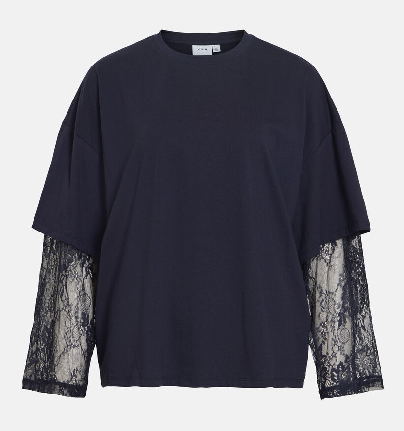 Vila Abia Longsleeves en Bleu fonc&eacute; pour femmes (379774)