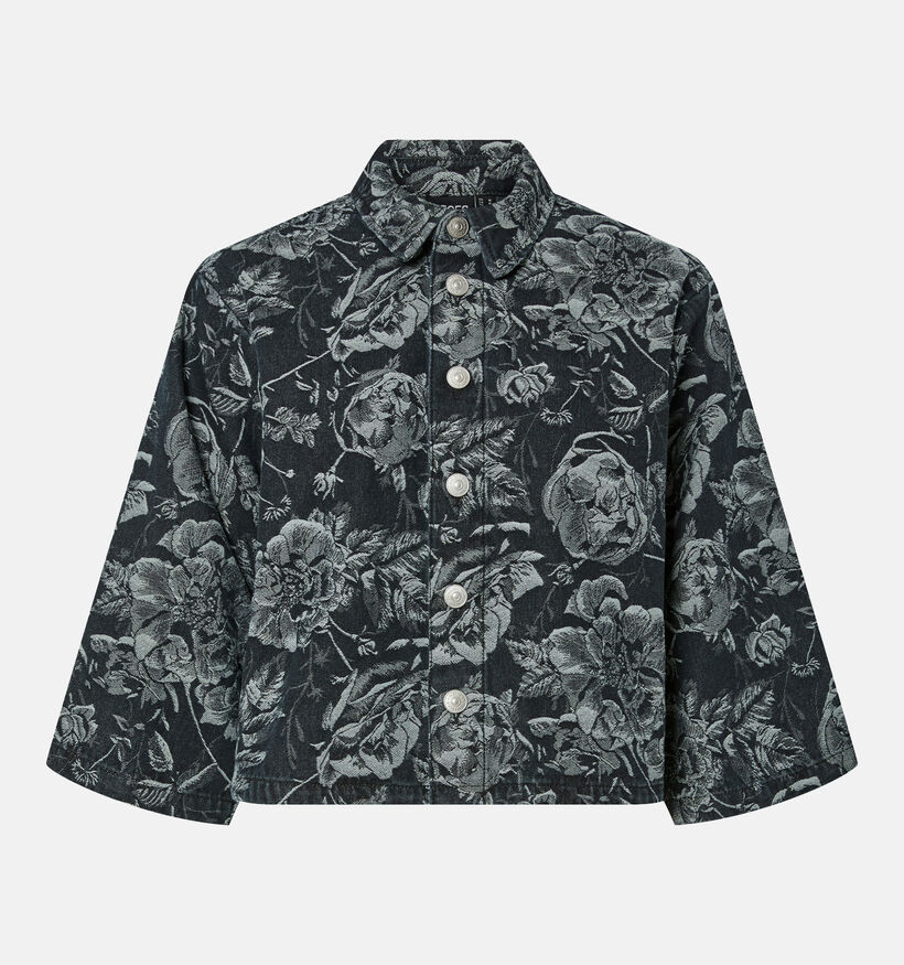 Pieces Marosa Denim Zwarte Blouse Pieces Marosa Denim Zwarte Blouse voor dames (365635)