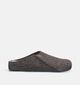 Birkenstock Zermatt Standard Pantoufles en Brun fonc&eacute; pour hommes (377028) - pour semelles orthop&eacute;diques