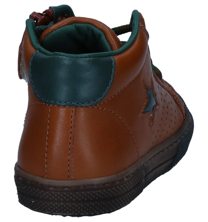 STONES and BONES Chaussures hautes en Cognac en cuir (255438)