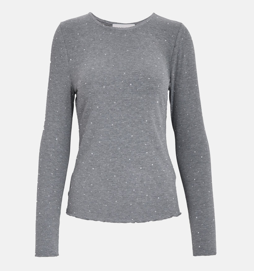 Desires Liv Grijze T-shirt met Lange Mouwen voor dames (365837)
