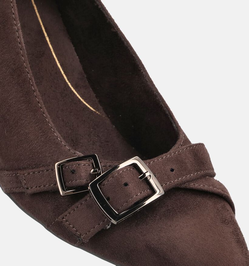 Jana Donkerbruine Enkelpumps voor dames (377082)