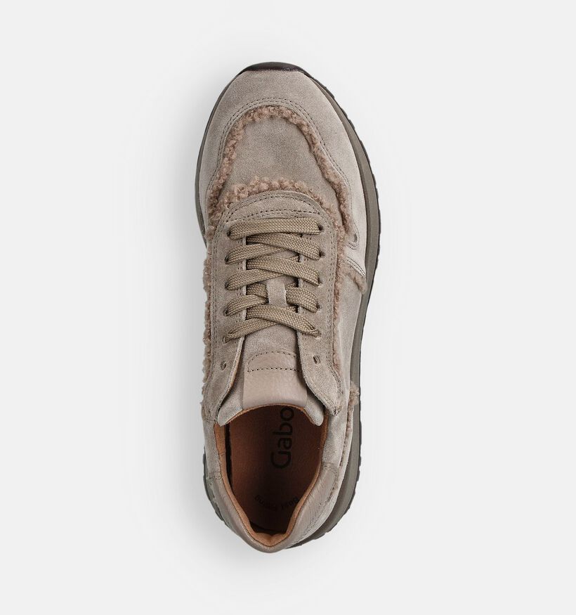 Gabor Dreamvelour Grijze Sneakers voor dames (360292) - geschikt voor steunzolen