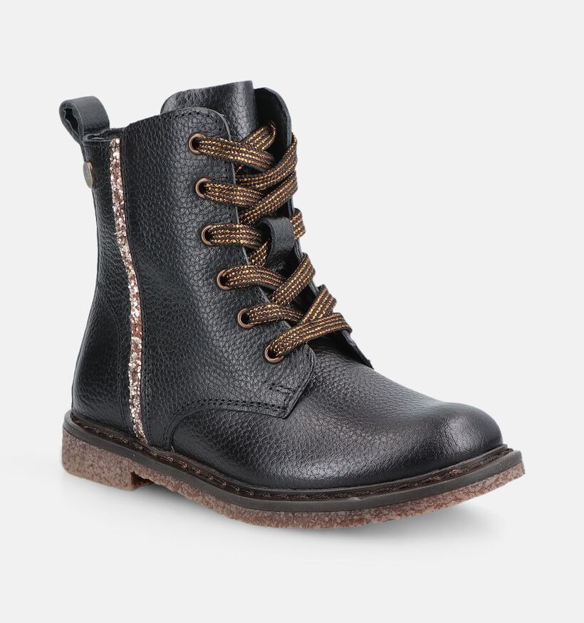 Little David Zwarte Veterboots voor meisjes (378827)