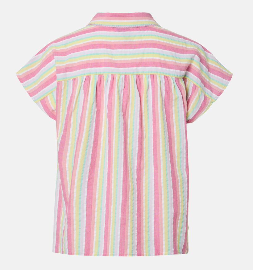 Pieces Batithana Gestreept Hemd Roze/Geel voor dames (369202)