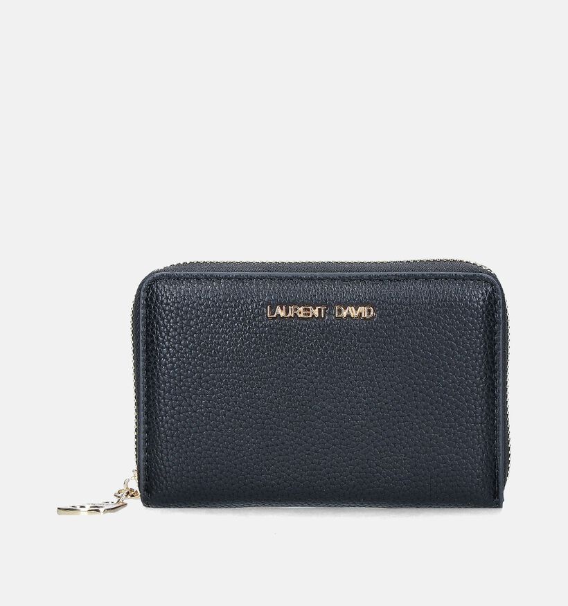Laurent David Nos 001 Porte-monnaie zippé en Noir pour femmes (351291)