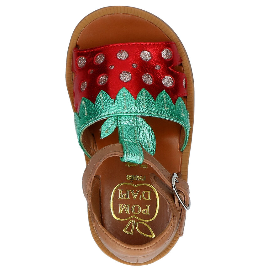 Pom d'Api Poppy Berry Cognac Sandaaltjes in leer (268793)