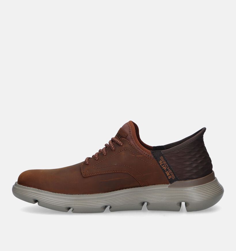Skechers Garza Relaxed Fit Slip-ins en Cognac pour hommes (328079)