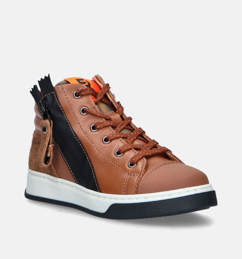 FR by Romagnoli Cognac Bottines voor jongens (346279) - geschikt voor steunzolen