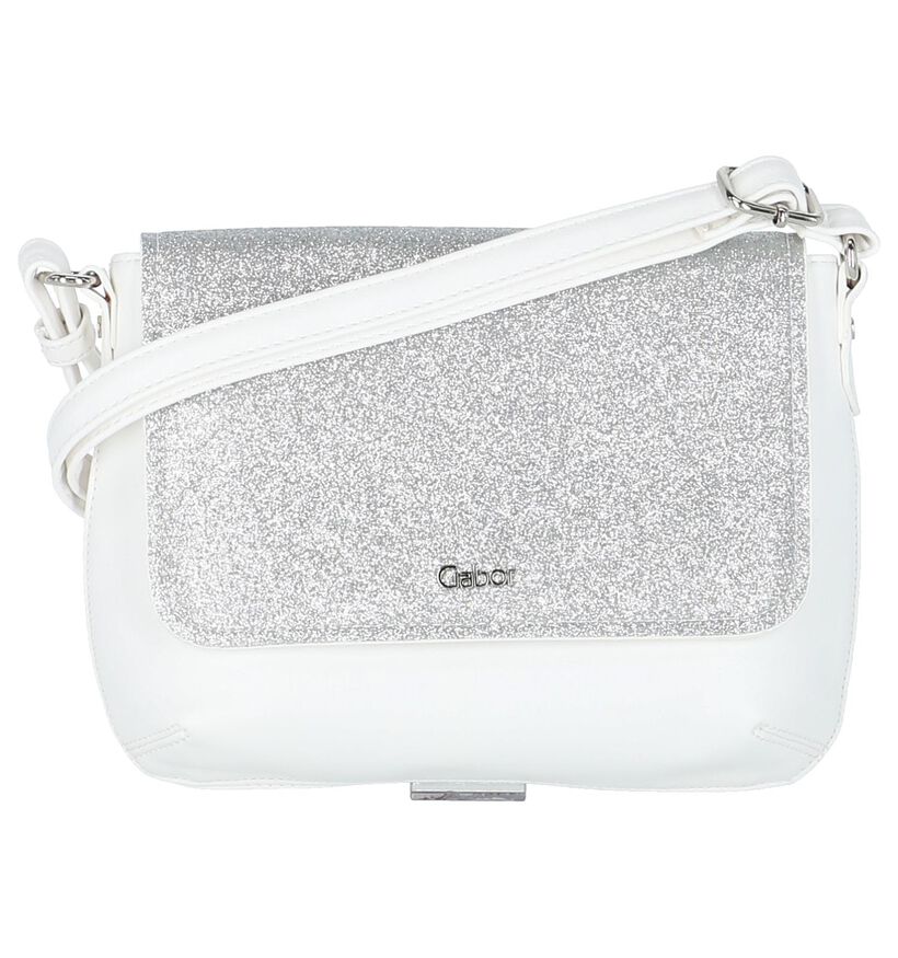 Gabor Aurora Witte Crossbody Tas met Zilveren Glitters in kunstleer (221506)