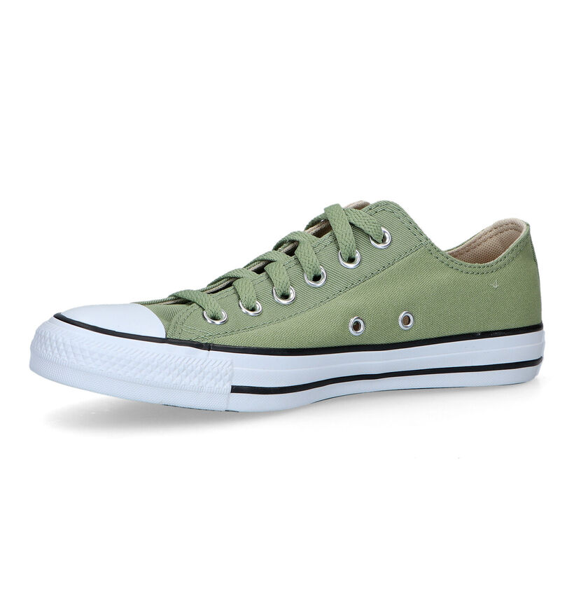 Convers Chuck Taylor All Star Bazskets en Vert Kaki pour femmes (325482)