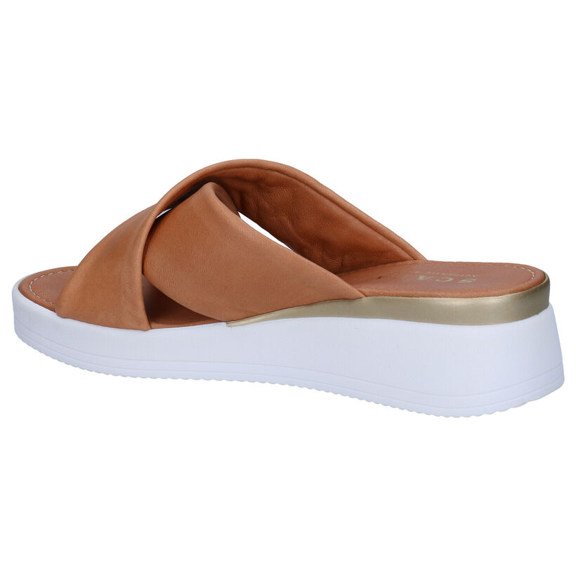 Scapa Cognac Slippers in leer (291356)