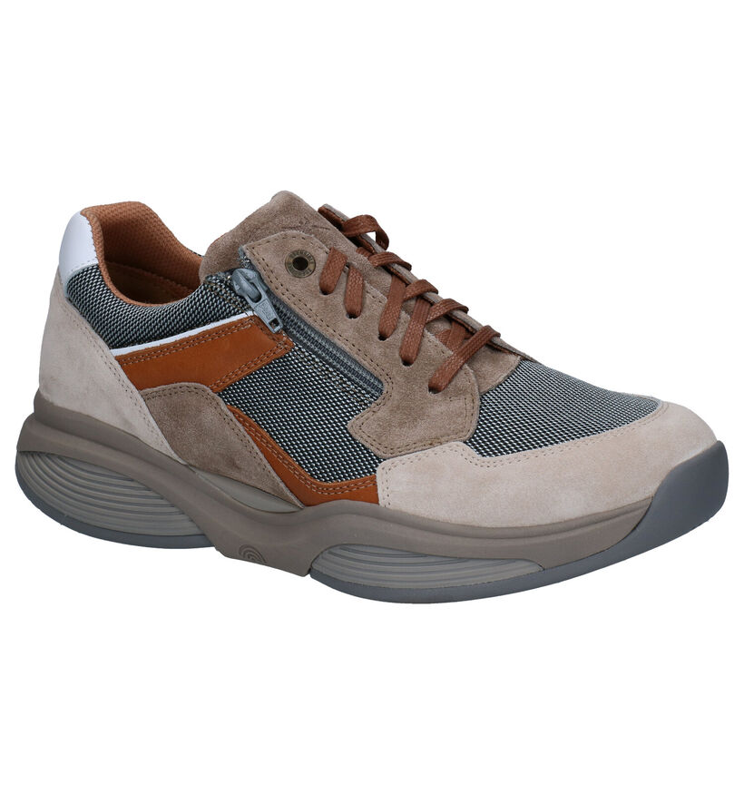 Xsensible SWX14 Beige Veterschoenen voor heren (324853) - geschikt voor steunzolen