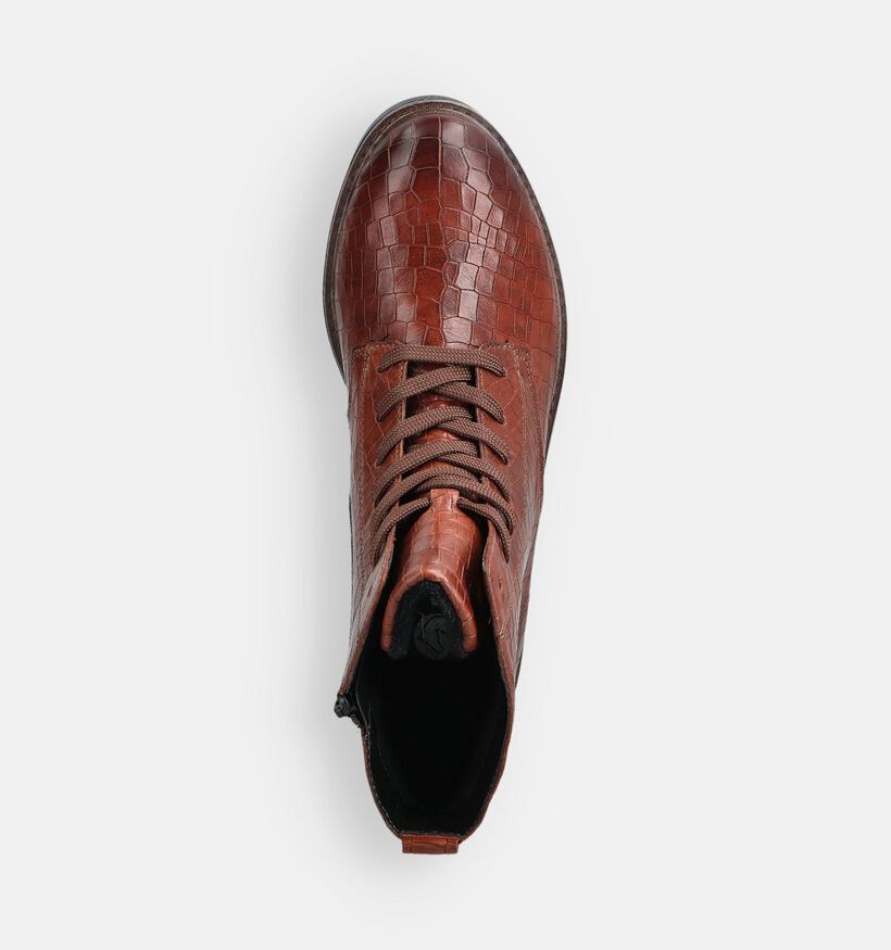 Remonte Boots à lacets en Cognac pour femmes (360406) - pour semelles orthopédiques