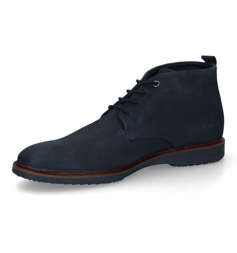 Bullboxer Blauwe Hoge Schoenen in leer (319437)
