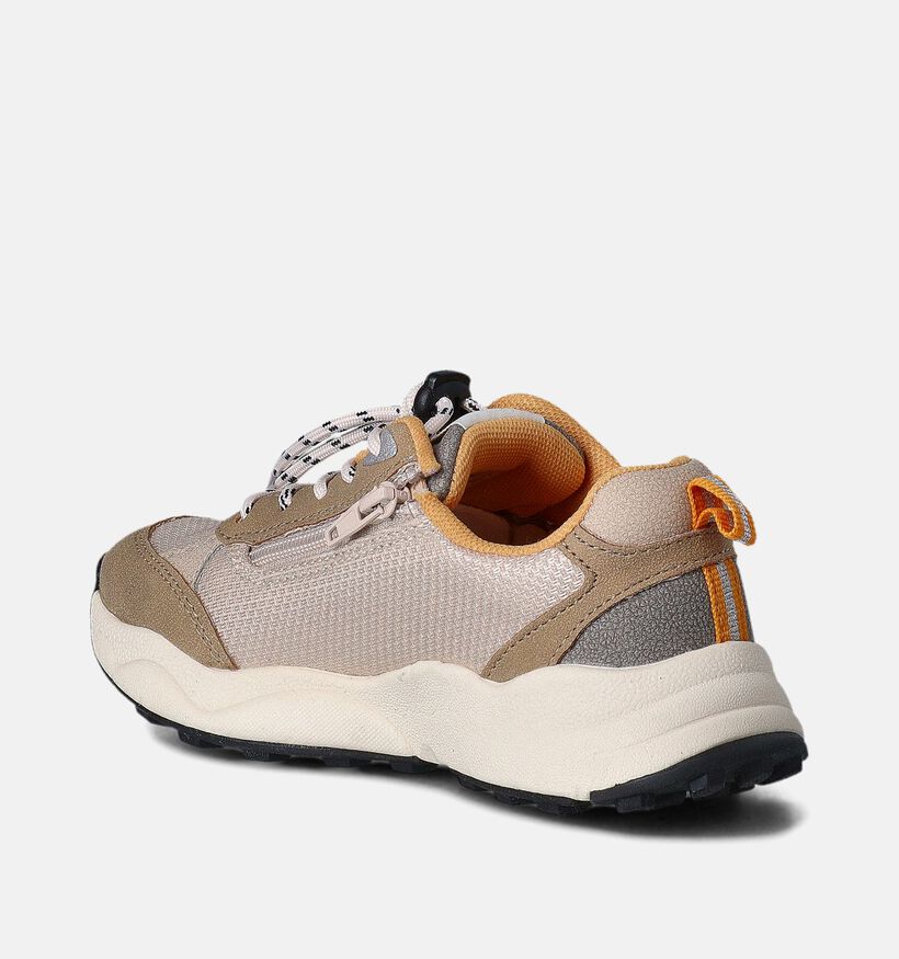 Milo & Mila Beige Schoenen met elastiek voor jongens (354466) - geschikt voor steunzolen