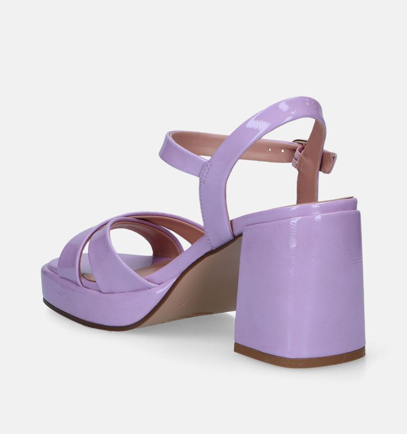 Signatur Sandales avec talon en Mauve pour femmes (340313)