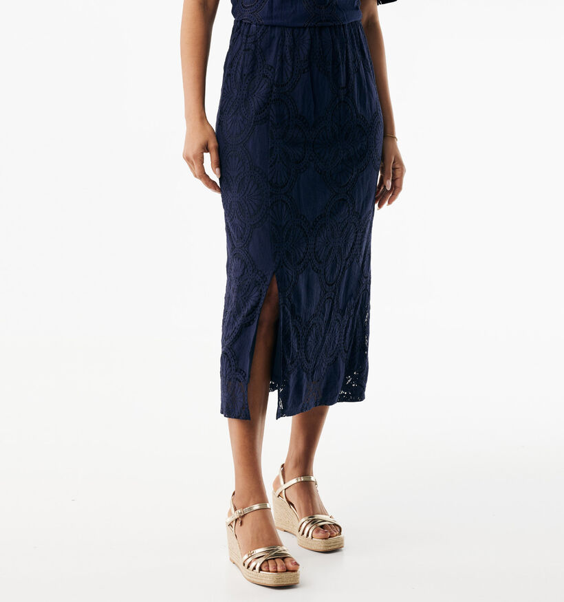 Mexx Lace Pencil Donkerblauwe Kokerrok voor dames (368544)
