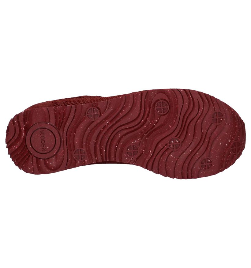 Woden Baskets basses en Bordeaux en daim (223362)