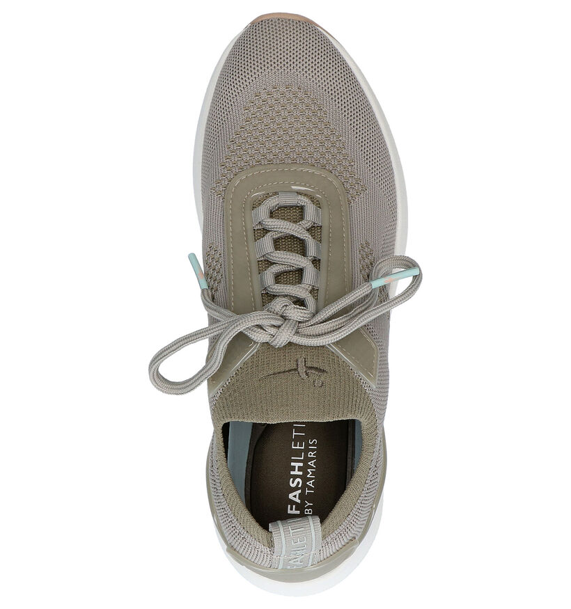 Tamaris Fashletics Baskets slip-on en Vert en textile (269727)