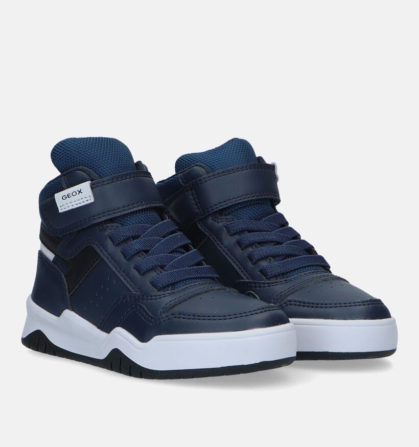 Geox Perth Blauwe Hoge Sneakers voor jongens (330086) - geschikt voor steunzolen