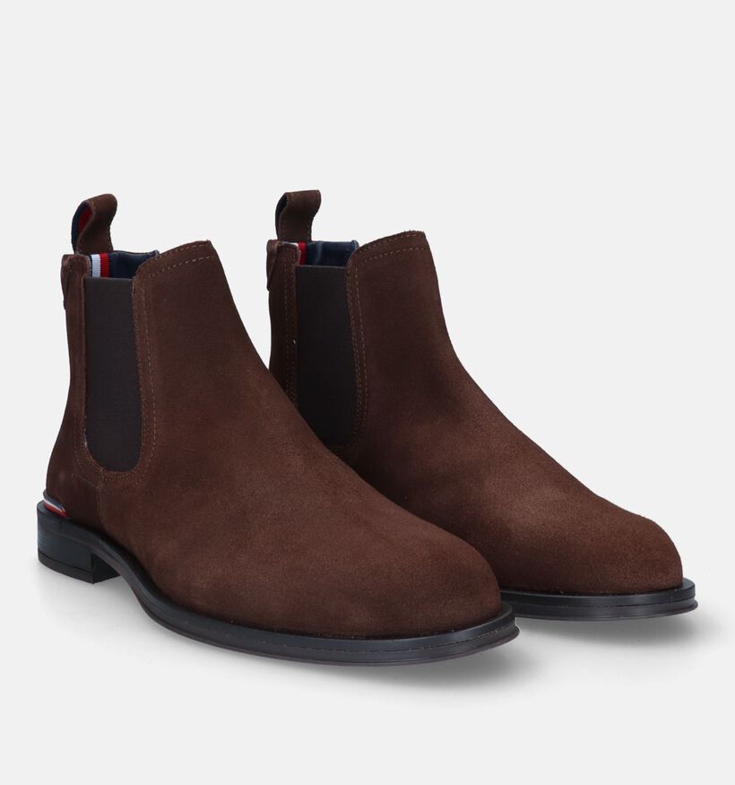 Tommy Hilfiger Coporate Boots Chelsea en Brun pour hommes (329360) - pour semelles orthopédiques