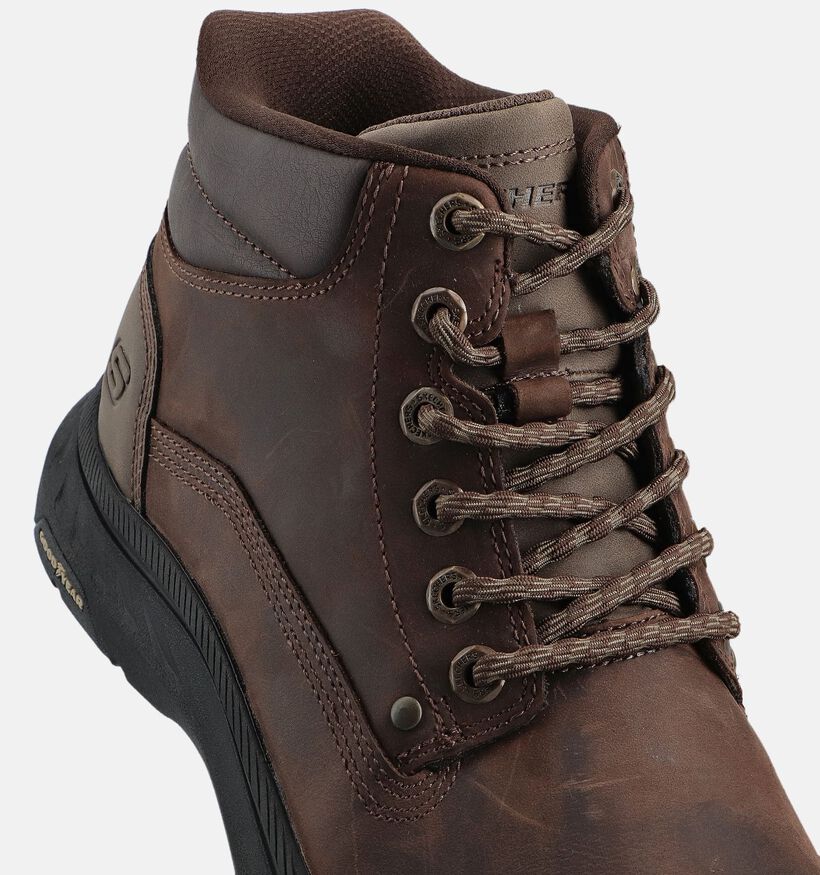 Skechers Pollard Waylon Bruine Veterboots voor heren (360855)