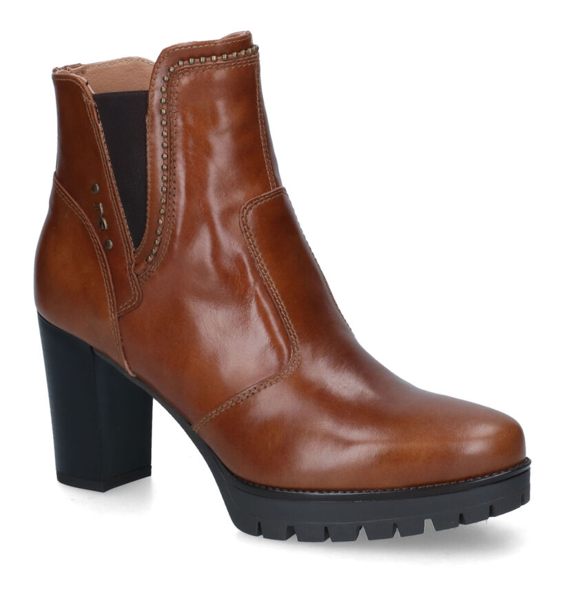 NeroGiardini Bottines à talons en Cognac en cuir (314608)