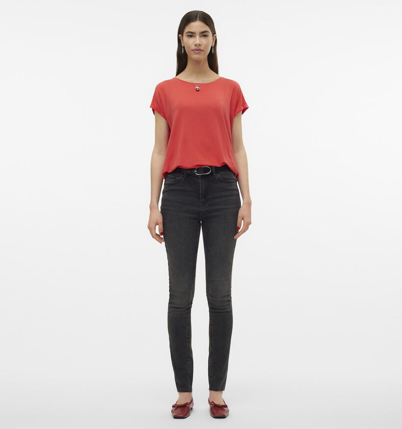 Vero Moda Ava Rood Basic T-shirt voor dames (337264)