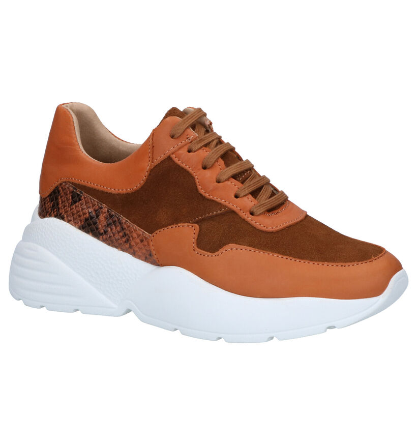 Via Limone Baskets casual en Cognac en daim (264967)