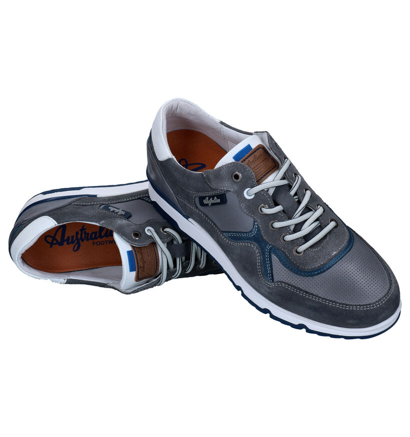 Australian Mazoni Chaussures à lacets en Gris en cuir (289193)