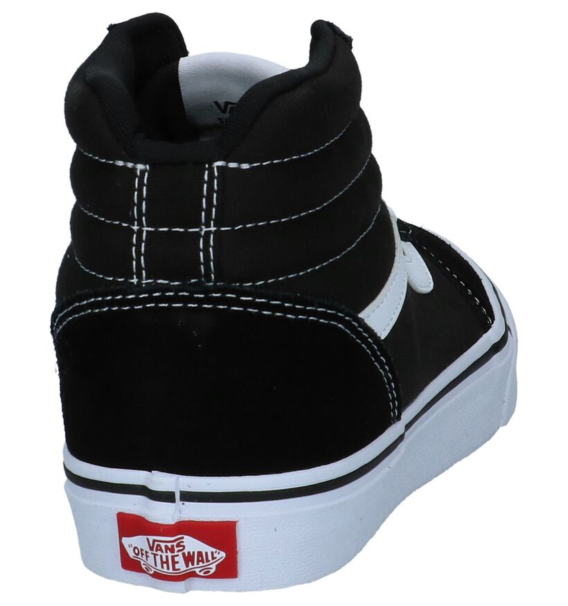 Vans Ward Hi Baskets en Noir en cuir (277706)