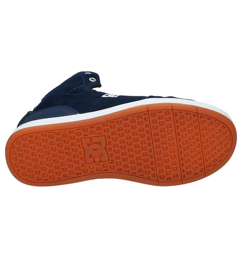 DC Shoes Baskets de skate en Bleu foncé en daim (207908)