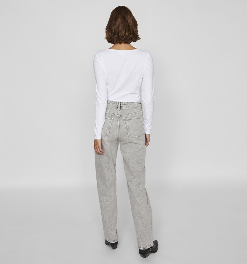 Vila Kelly Grijze Straight leg jeans L32 voor dames (346113)