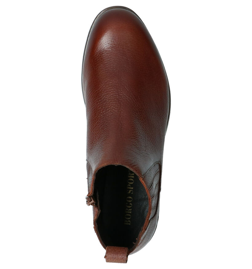Borgo Sport Zanuu Boots en Cognac en cuir (263257)
