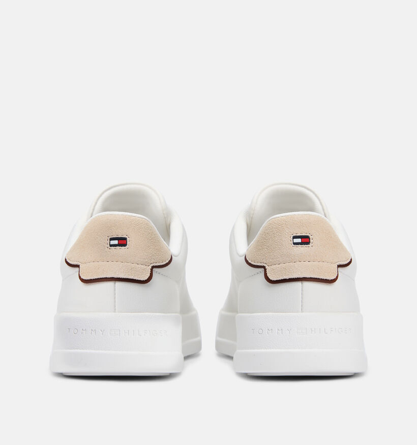 Tommy Hilfiger Court Leather Chaussures &agrave; lacets en Blanc pour hommes (368604) - pour semelles orthop&eacute;diques