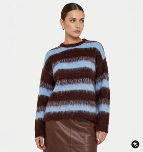 Desires Saida Pull en Bleu/Brun pour femmes (379185)