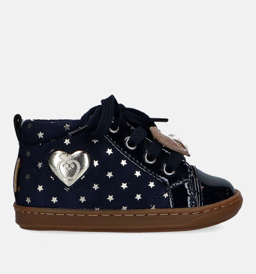 Shoo Pom Bouba Heart Blauwe Babyschoenen voor meisjes (330607) - geschikt voor steunzolen