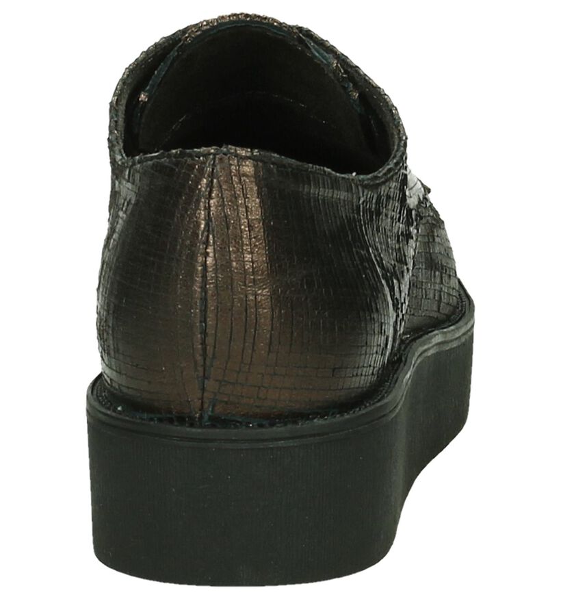 Tamaris Chaussures à lacets en Bronze en cuir (184114)