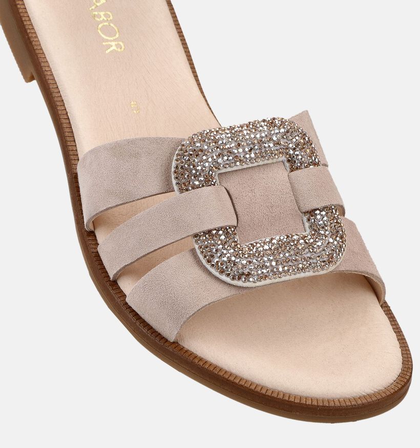 Gabor Lichtbeige Slippers voor dames (371911)